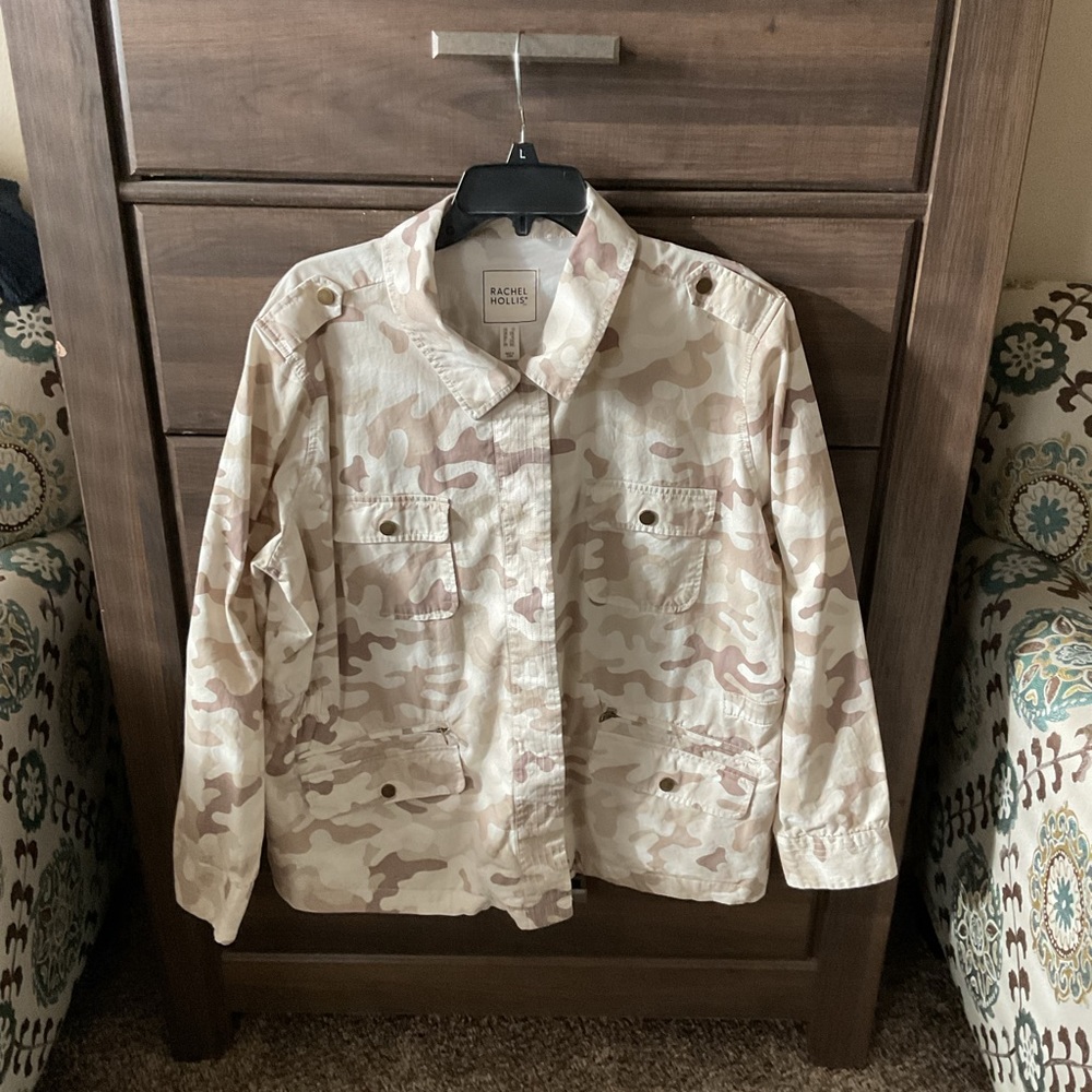 Rachel Holls Safari Camo Print Jacket 1X